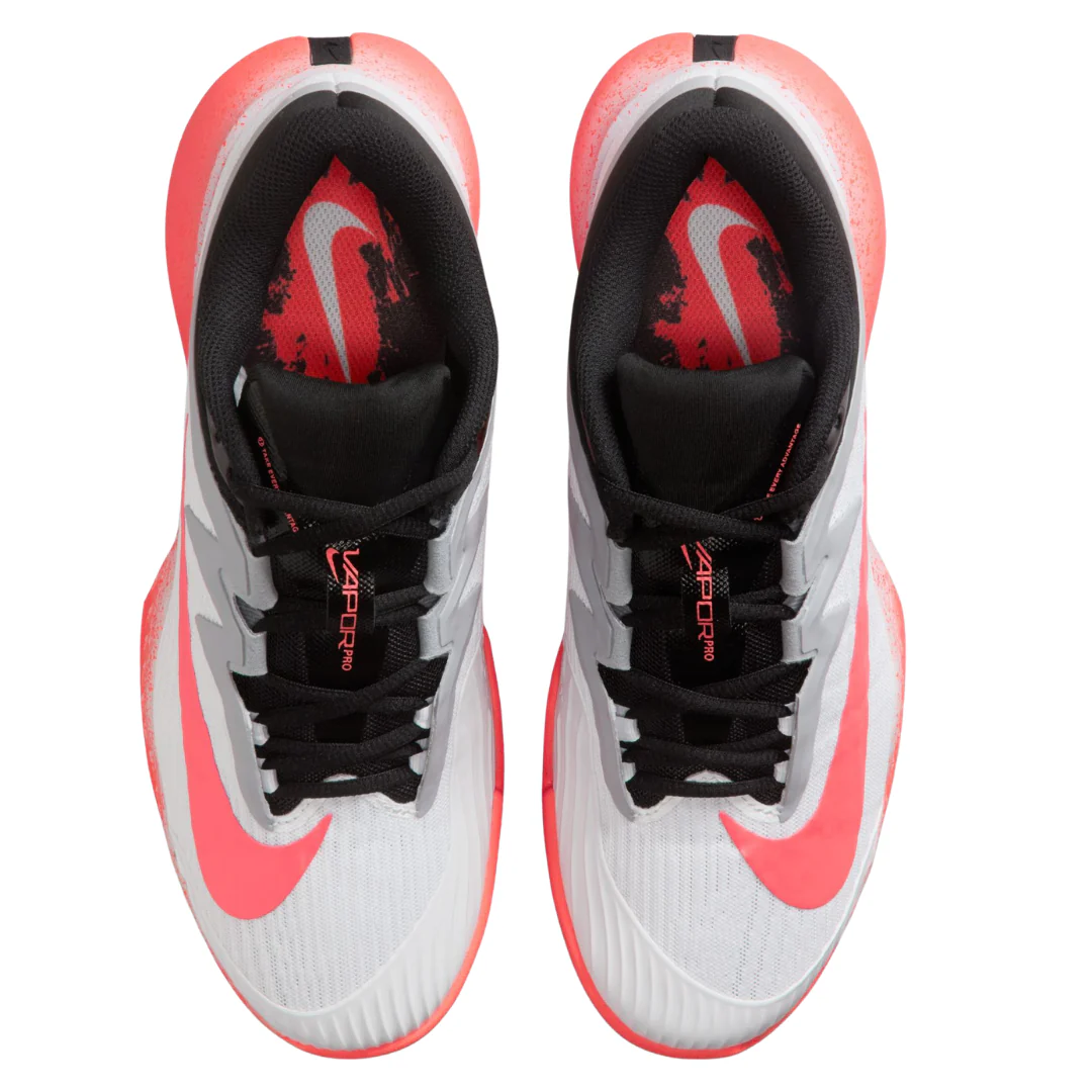 Nike Vapor Pro 3 Hard Court Womens Tennis Shoes - White/Hot Lava-Wolf Grey - Image 9