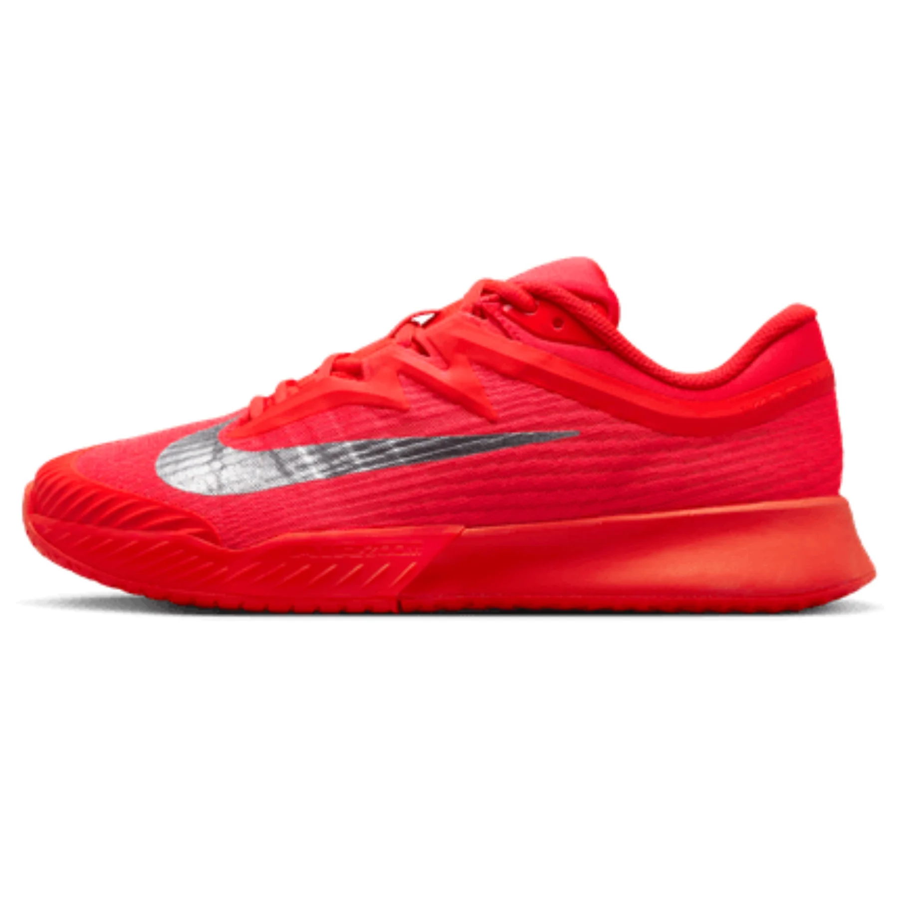 Nike Zoom Vapor Pro 3 Premium Womens Hard Court Tennis Shoes - Bright Crimson/Metallic Silver - Image 6