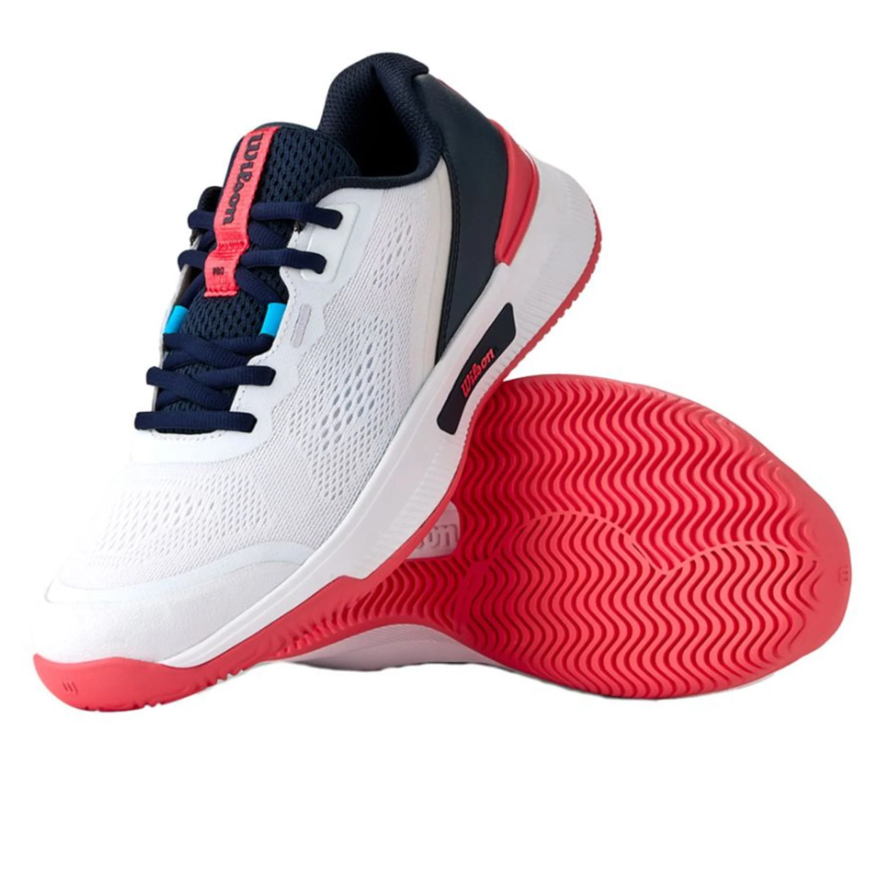 Wilson Intrigue Pro Women Tennis Shoes - White/Navy/Blaze - Image 4