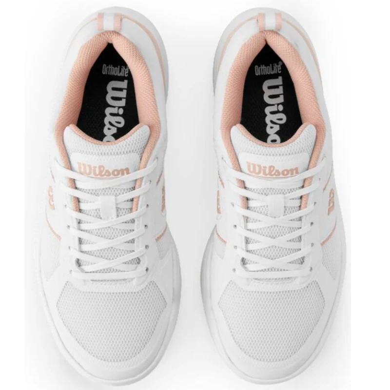 Wilson Pickle Pro Womens Pickleball Shoes - White/Cameo Rose - Image 5