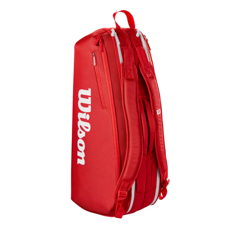 Wilson Super Tour 6 Pack 2025 Racquet Bag - Red - Image 3
