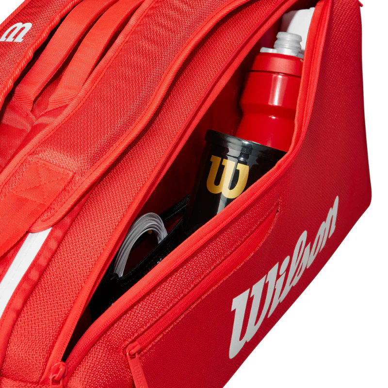 Wilson Super Tour 6 Pack 2025 Racquet Bag - Red - Image 4
